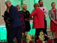 Uroczystość wręczenia medalu